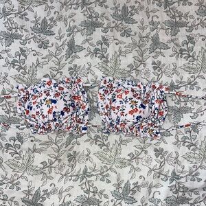 Floral Print Versatile Bandeau Bikini Top